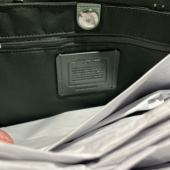 Coach Derby Tote In Washed Green - Picture 8 of 10